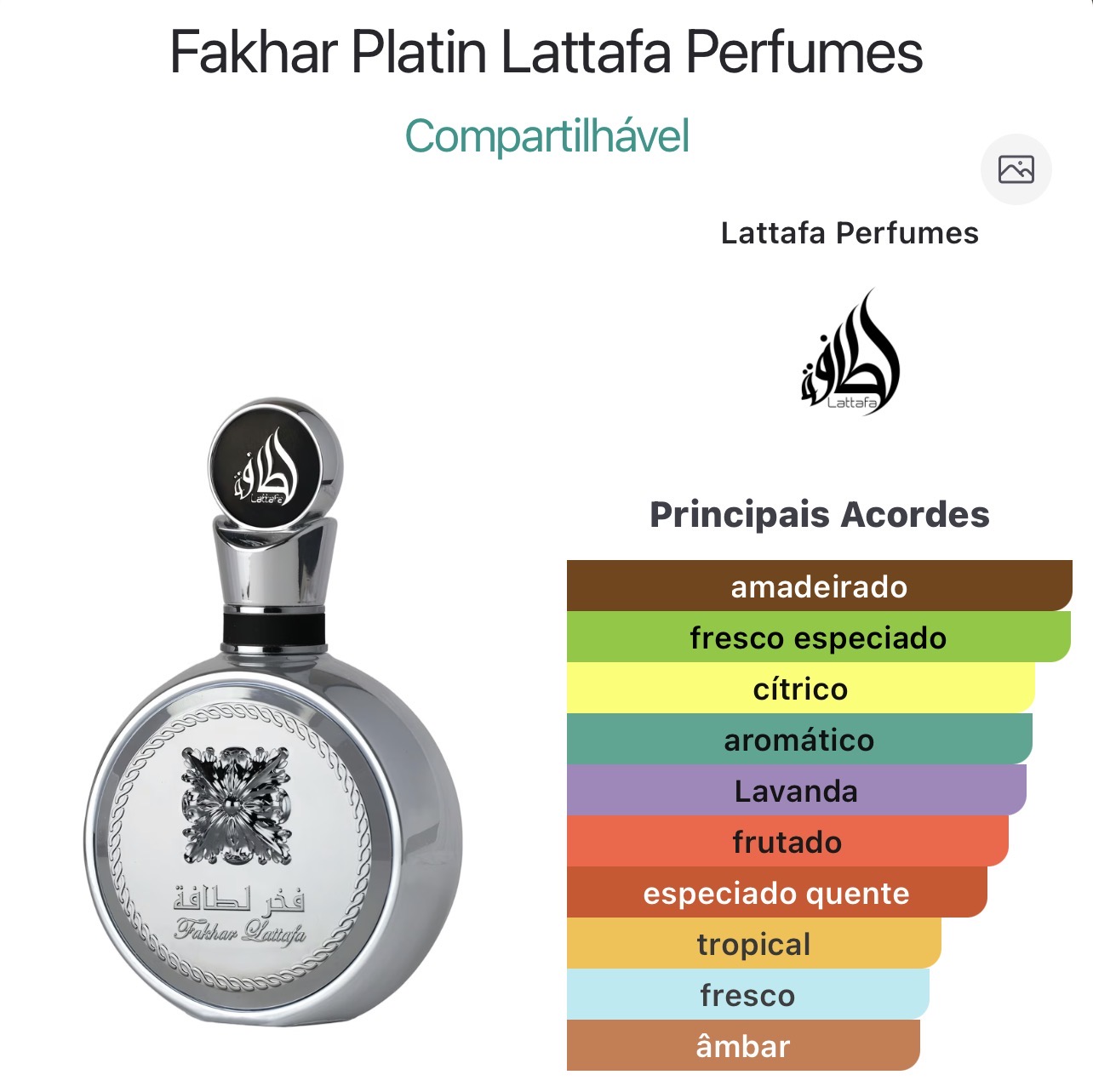 Fakhar Platin De Lattafa 100ML